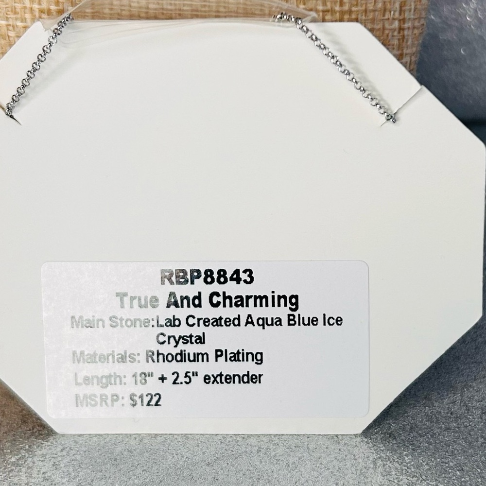 Bomb Party Aqua Blue Ice Crystal Necklace - Picture 2 of 5